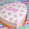 Торт с розовыми сердечками