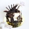 Брутальный торт с шоколадными «перьями»