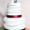 Свадебный двухъярусный торт «Белый с котиками»