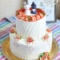 Свадебный двухъярусный торт «Котики с ягодами»