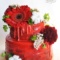 Свадебный красно-бордовый торт