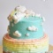 Воздушный торт с облаками и радугой