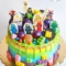 Торт с деталями LEGO и фигурами LEGO NINJAGO