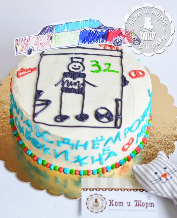 Торт с детским рисунком