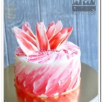 Бенто-торт с розовыми перьями