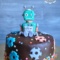 Торт с шестерёнками и роботом