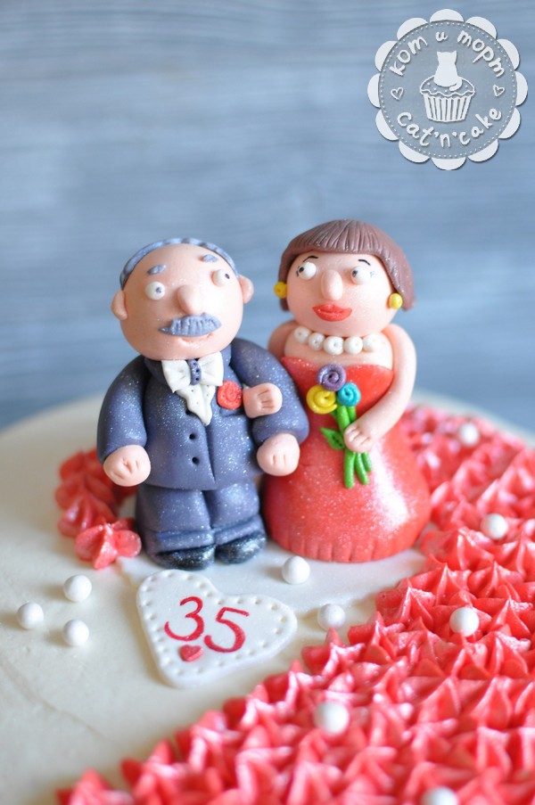 Торт на рубиновую свадьбу-2