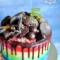 Торт разноцветный с шоколадом