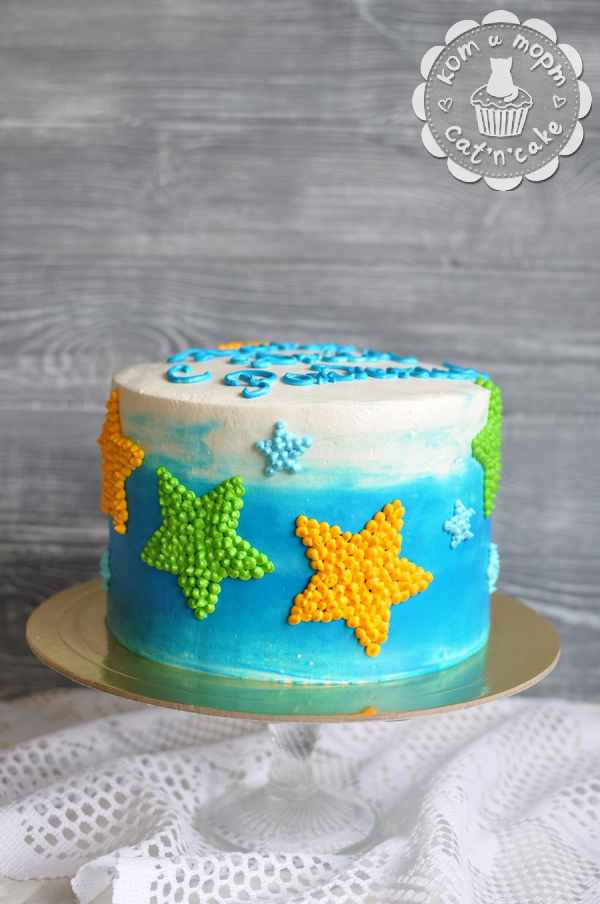 Торт с морскими звёздами