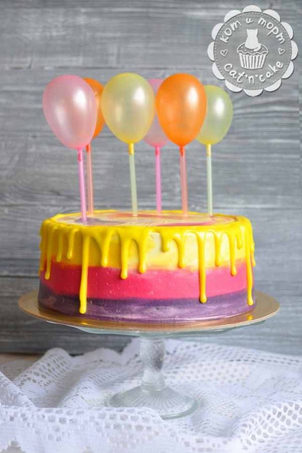 Торт с воздушными шариками