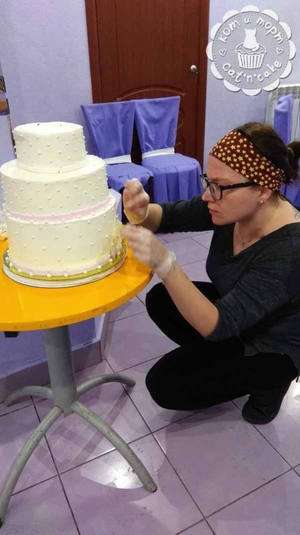 как собрать свадебный торт