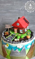 Торт с маленьким садиком