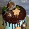 Торт с шоколадными ёлочными шарами