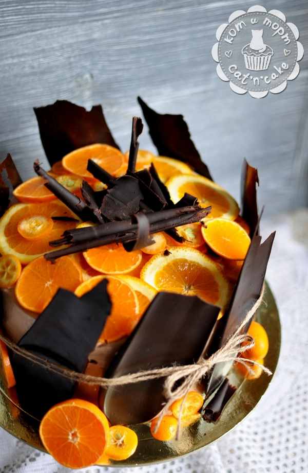 Апельсиново-шоколадный торт