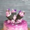 Фиолетовый торт с рожками
