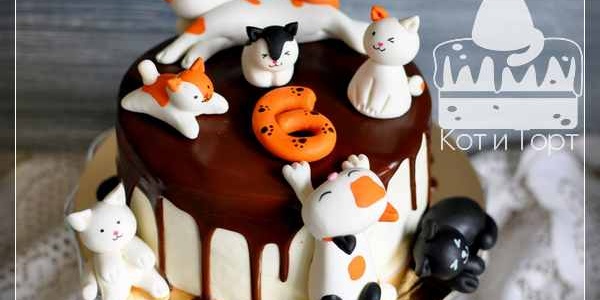 Торт с семью котами