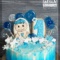 Голубой торт на годовщину для мальчика