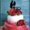 Свадебный двухъярсный торт