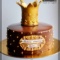 Торт с золотой короной для папы