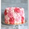 Кремовый розовый торт